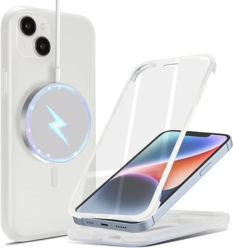 Miniatura 29 de Funda magnética para iPhone 12 mini con protector de pantalla integrado, compatible con MagSafe, para Apple 12 Mini, fundas de cuerpo completo