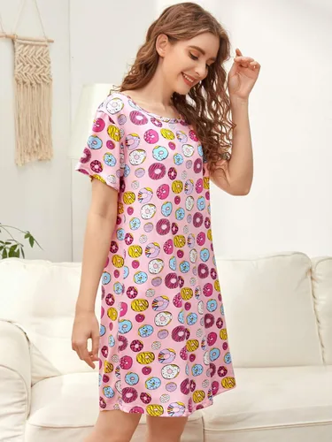 Miniatura 3 de Floerns Camisón de lencería divertido para mujer, camiseta con estampado lindo