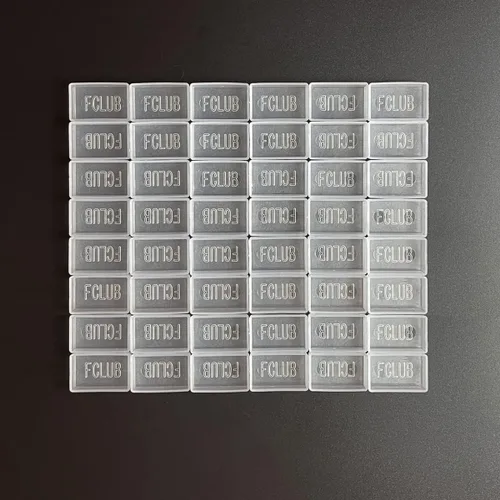 Miniatura 20 de FCLUB 100 medias sartenes vacías para acuarela, de plástico blanco de 0.06 onzas líquidas, esquinas redondeadas para paleta de pintura
