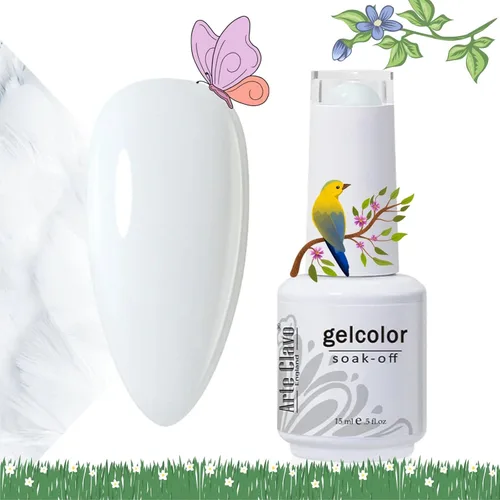 Miniatura 27 de Arte Clavo Esmalte de uñas de gel rosa lechosa de 0.5 fl oz, con luz LED, UV, remojado, transparente, rosa nude, manicura francesa, rosa claro