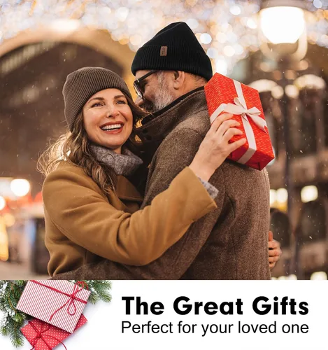 Miniatura 6 de Wmcaps Gorro de invierno para hombres y mujeres, gorro de punto suave y cálido con forro polar