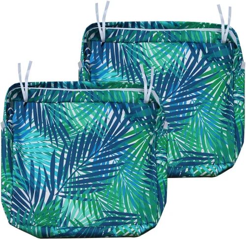 Miniatura 16 de NettyPro Fundas de Cojines de Asiento de Repuesto para Sillas de Patio, Resistentes al Agua con Protección UV, Fundas Deslizantes para Cojines