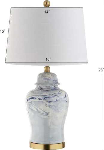 Miniatura 3 de JONATHAN Y JYL3010A Wallace - Lámpara de mesa LED de cerámica de 26", tradicional, de transición, mesita de noche, lámpara para dormitorio, sala
