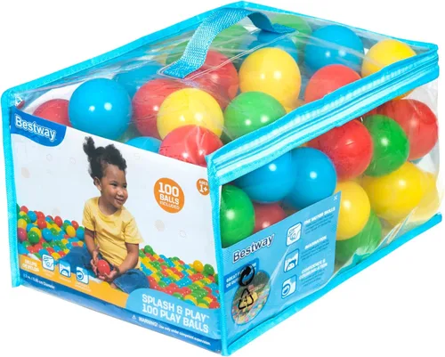 Bestway Splash & Play™ 52648 - 100 bolas de 2.3 in de diámetro, 4 colores surtidos
