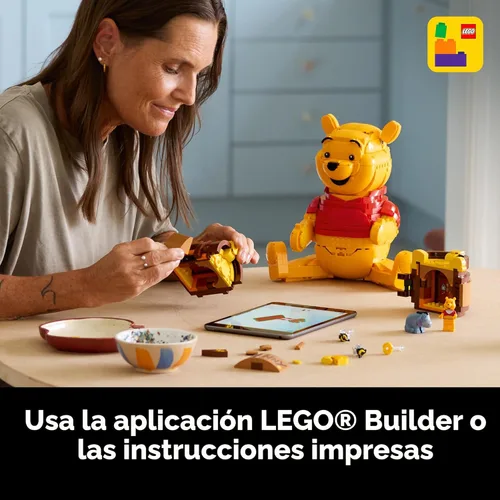 Miniatura 7 de LEGO Disney Winnie The Pooh - Juego de construcción – Decoración para el hogar, la oficina o estante de libros para adultos fanáticos de 18 años