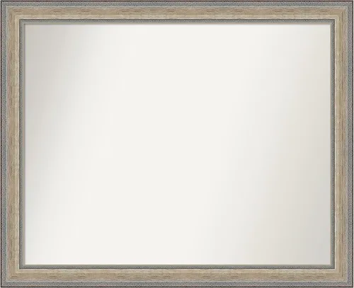 Miniatura 371 de Amanti Art Espejo de baño plateado para sobre fregadero, 28 x 47 pulgadas, espejo rectangular de plata imperial, marco de madera tradicional de gran