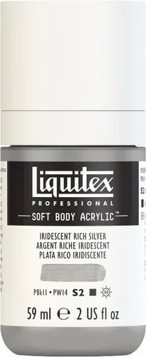 Miniatura 149 de Liquitex Professional Soft Body - Pintura acrílica, botella de 2 onzas (59 ml), blanco titanio Titanio Blanco
