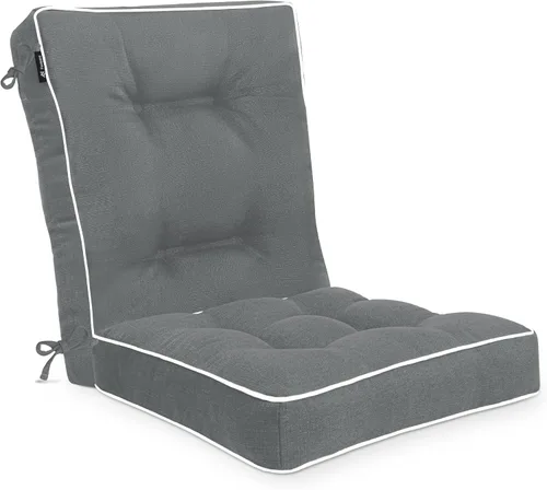 Miniatura 11 de Juego de cojines para silla mecedora Favoyard, cojines para mecedora interior y exterior, juego de cojines de asiento resistentes al agua para Beige