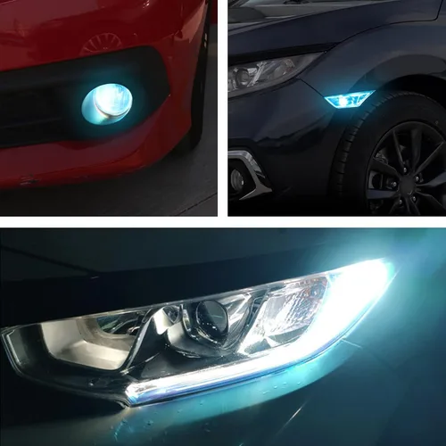 Miniatura 3 de TOMALL 3 pares de vinilos para luz antiniebla para faros delanteros laterales para Honda Civic 2016-2021, calcomanías autoadhesivas de vinilo