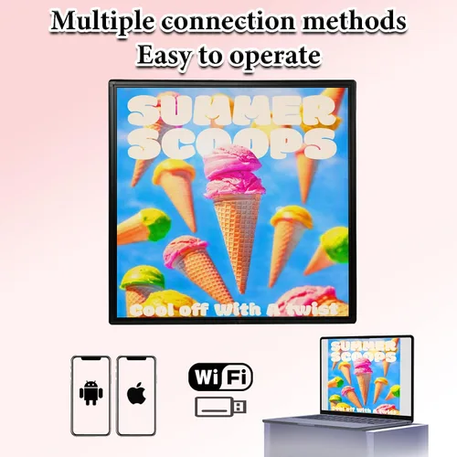 Miniatura 3 de P6 40x40 pulgadas al aire libre pantalla LED IP45 resistente a la intemperie señal digital comercial HD video/imagen cartelera para publicidad