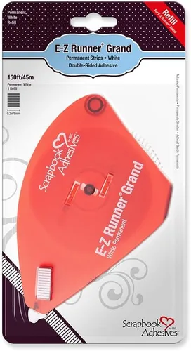Scrapbook Adhesives by 3L 01251-6 Recambio adhesivo E-Z Runner Grand de doble cara, 150 pies, color blanco