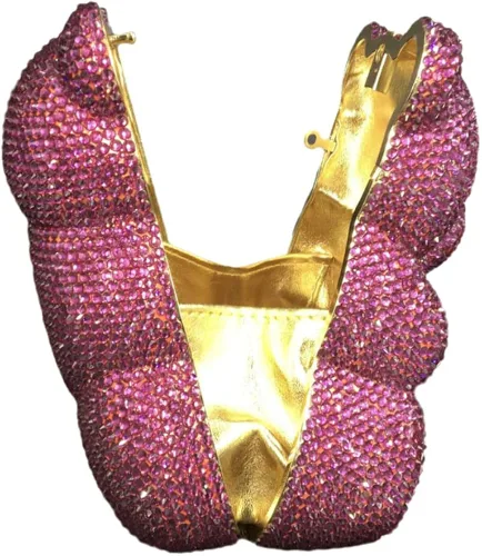 Miniatura 5 de Wholesales Handmade Bling Crystal Rhinestone Clutch Evening Bag for Formal Party Diamond Small Gummy Bear Clutch Dinner Purse