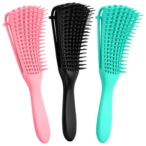 Miniatura 7 de Hommtina Juego de cepillos desenredantes con botella de spray para cabello rizado, juego de cepillos para botellas para mujeres y niños