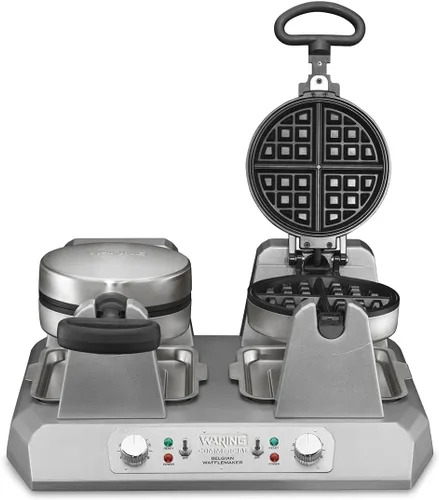 Miniatura 10 de Waring Commercial WW180X waflera belga simple de resistencia alta, placas antiadherentes recubiertas, produce 25 waffles por hora, 120V, 1200W