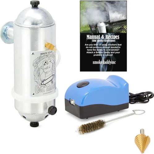 Miniatura 11 de Big Kahuna - Generador de humo frío con adaptador de parrilla de cerámica, cuerpo de aluminio resistente fabricado en Estados Unidos, incluye
