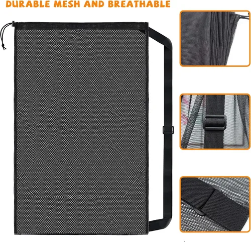 Miniatura 4 de Bolsa de malla resistente, organizador de almacenamiento de equipo deportivo para fútbol, baloncesto, voleibol, fútbol, béisbol y natación