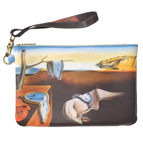 Miniatura 6 de Bolsa de maquillaje de 9.5 x 6 pulgadas, bolsa dorada para bolso de mano, accesorios de correa famosa, organizador portátil cosmético, diseño