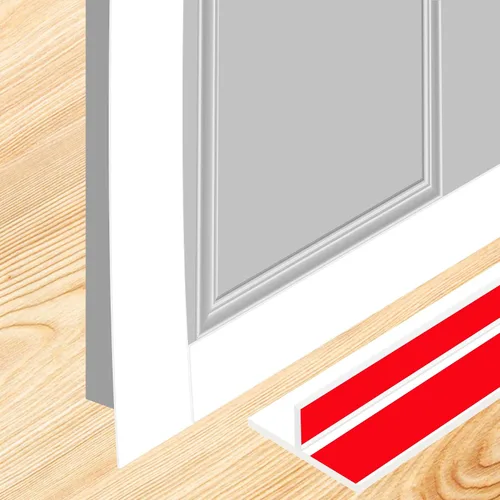 Miniatura 17 de ToLanbbt Tapón de corrientes de aire para puerta en forma de T de 1.37 pulgadas x 10 pies, burlete de silicona para intemperie, sello para puerta