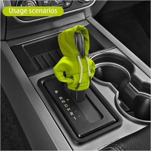 Miniatura 6 de JOYCOURT Sudadera con capucha para palanca de cambios de automóvil, cubierta de perilla de palanca de cambios de moda, mini sudadera con capucha