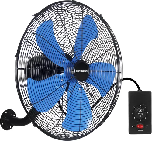 KEN BROWN Ventilador oscilante industrial de alta velocidad de 18 pulgadas, 3 velocidades, ventilador de montaje en pared con máx. 4200 CFM,