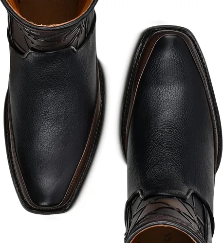 Miniatura 8 de Cuadra Botas de hombre en piel bovina con cremallera negra