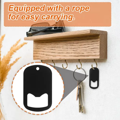 Miniatura 5 de 2 abrebotellas planas, abridor de botellas manual personalizado portátil, abridor de tapas de acero inoxidable para cocina, restaurante, bar