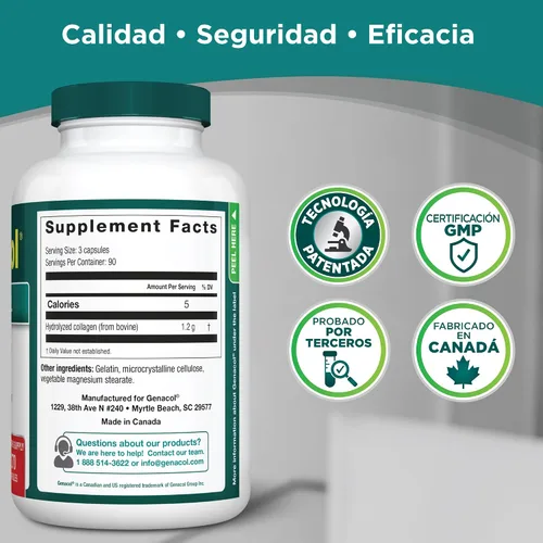 Miniatura 5 de Genacol Original – Suplemento de colágeno con péptidos de colágeno ultrahidrolizados, mantiene la salud de las articulaciones, para articulaciones