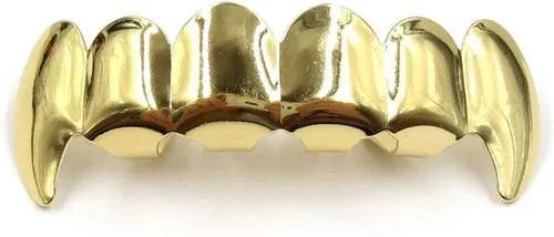 Miniatura 6 de NUOBESTY Parrillas doradas de dientes Hip Hop para boca superior inferior, Metal