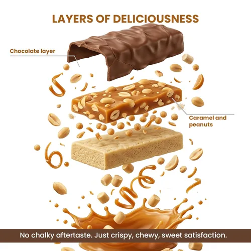 Miniatura 3 de ProtiWise Barras de proteína de nuez de caramelo, 0.55 onzas de proteína, alta fibra, bajas en azúcar, bajas en carbohidratos, sin gluten, aptas