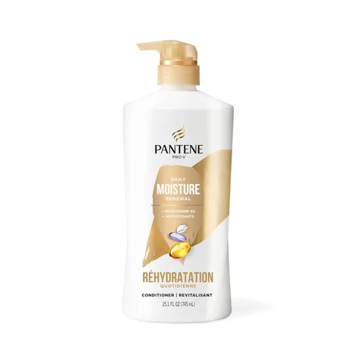 Miniatura 10 de Pantene Juego de champú y acondicionador, renovación diaria de la humedad, nutrientes Pro-V para cabello seco, teñido y lacio, hidratación