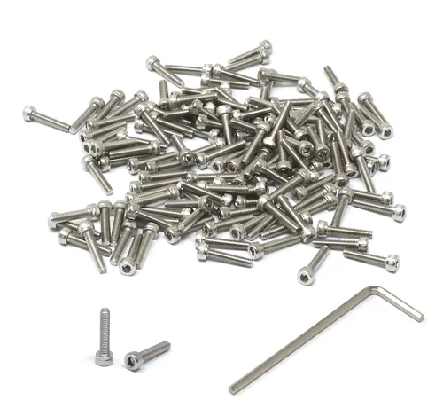 Miniatura 109 de iexcell 25 piezas M4 x 60/65/70/75/3.150 in paso de rosca 0.028 in acero inoxidable 304 cabeza hexagonal Tornillos Tornillos surtido Kit