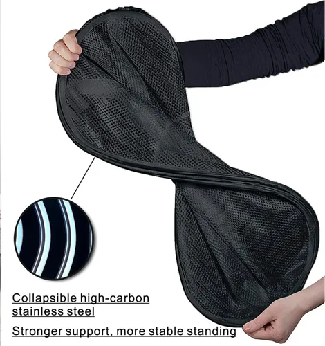Miniatura 2 de BATTOO Cesta de lavandería plegable de malla fuerte de lujo tipo pop-up con bolsillo lateral para cuarto de lavandería, baño, habitación de niños
