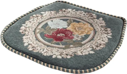 Miniatura 13 de EORNOW Juego de cojines para silla de comedor con lazos, juego de 1/2/4, almohadillas antideslizantes para silla de comedor con funda extraíble