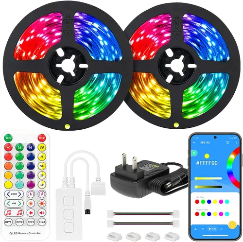 Miniatura 7 de BTF-LIGHTING RGBW Bluetooth Music APP Tira de luces LED RGB+blanco cálido 3000K 4 colores en 1 tira de luces LED que cambian
