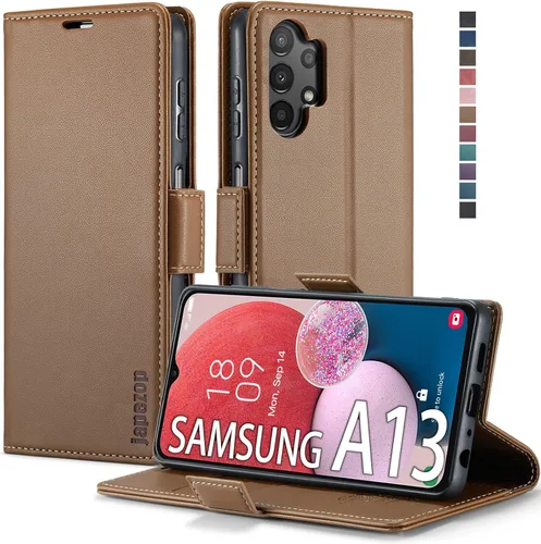 Miniatura 8 de Funda para Samsung Galaxy A13 5G, Samsung Galaxy A13 5G con tarjetero [bloqueo RFID] atril magnético, funda de cuero con tapa para Samsung Galaxy