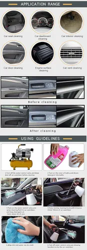 Miniatura 9 de Alta presión z-020 Negro Car Cleaning Gun Automóvil Detalle Limpieza Máquina Limpieza Herramienta de lavado de coches (tubo de metal rotación)