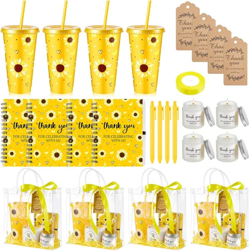 Miniatura 35 de Nuogo Juego de 6 premios de ducha para padres para jugadores, adultos, incluye vaso de plástico, cuaderno, velas perfumadas, bolígrafo, bolsa