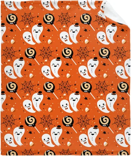 Miniatura 16 de Manta de fantasma de 40 x 30 pulgadas para cachorros, lindas mantas de fantasma para niñas y mujeres, mantas de forro polar ligeras para amantes