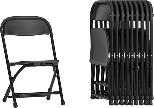 Miniatura 24 de Flash Furniture Paquete de 2 sillas plegables de plástico negro para niños