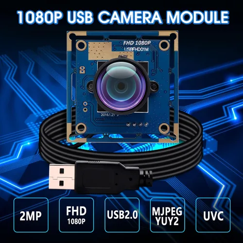 Miniatura 8 de Módulo de cámara USB 1080P gran angular de alta velocidad 0.142 in lente PC cámara para computadora Mini UVC USB2.0 Lightburn Cámara OV2710 Cámara