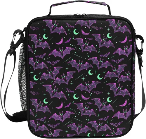 Miniatura 8 de MNSRUU Bolsas de almuerzo para niños y niñas, Doodle Kawaii Conejo, reutilizable, aislada, kit de bolsa térmica para comidas, bolsa organizadora