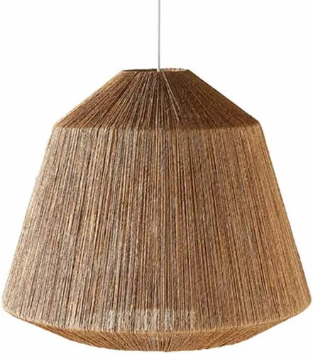 Miniatura 9 de Lámparas colgantes de viento silencioso hechas a mano, cuerda de cáñamo, luz vintage celing, mimbre país, ratán, iluminación para el hogar