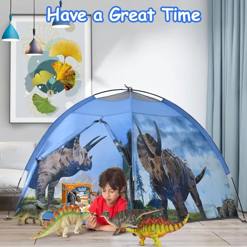 Miniatura 3 de Tienda de juegos para niños con dinosaurios, juguetes de dinosaurios para niños, tienda de campaña desplegable para diversión en interiores
