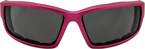 Miniatura 2 de Global Vision Sly - Gafas de sol acolchadas para mujer, montura metálica rosa con lentes ahumadas