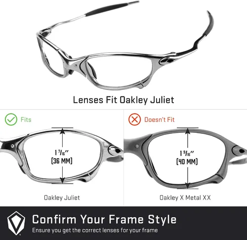 Miniatura 2 de Revant Lentes de repuesto compatibles con Oakley Juliet, Polarizadas, Ice Blue Mirrored