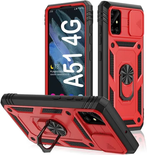 Miniatura 84 de PASNEW Funda para Samsung Galaxy A54, Soporte Metálico y Cubierta Deslizante para Cámara, Militar Multicapa Resistente de Cuerpo Completo a Prueba