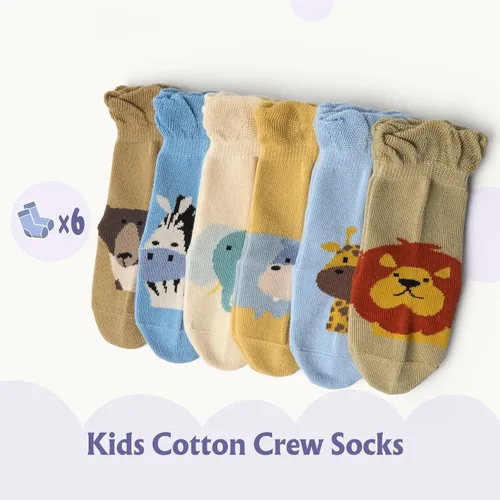 Miniatura 5 de Calcetines de algodón para bebés y niños pequeños con empuñaduras, antideslizantes, 6