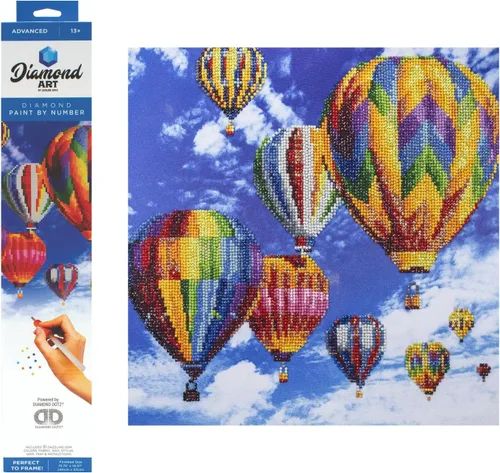 Miniatura 8 de DIAMOND ART BY LEISURE ARTS Kits de pintura de diamantes para adultos de 14 x 16 pulgadas, vino abstracto avanzado, taladro completo, kits de arte
