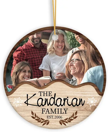 Miniatura 9 de Adorno de bebé de primera Navidad con foto personalizada, adorno de árbol de Navidad con foto personalizada, adorno de recuerdo de bebé, regalo