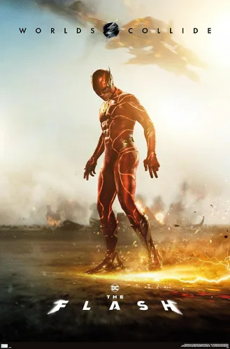 DC Comics Movie The Flash - Póster de pared de una hoja, 34 pulgadas de largo x 22.4 pulgadas de ancho, versión premium sin marco